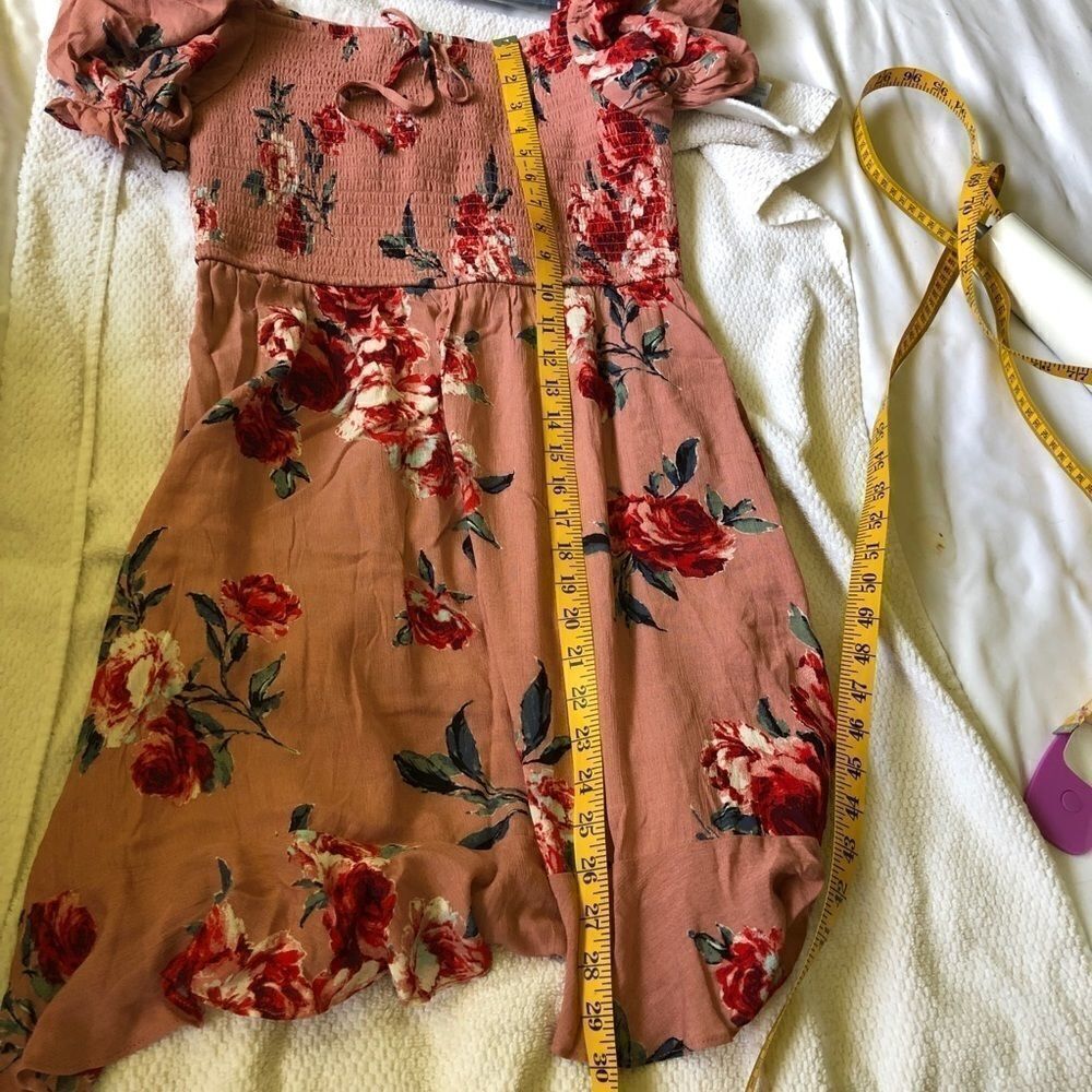 BAND OF GYPSIES Floral Boho Mini Dress.Size M - Picture 9 of 16